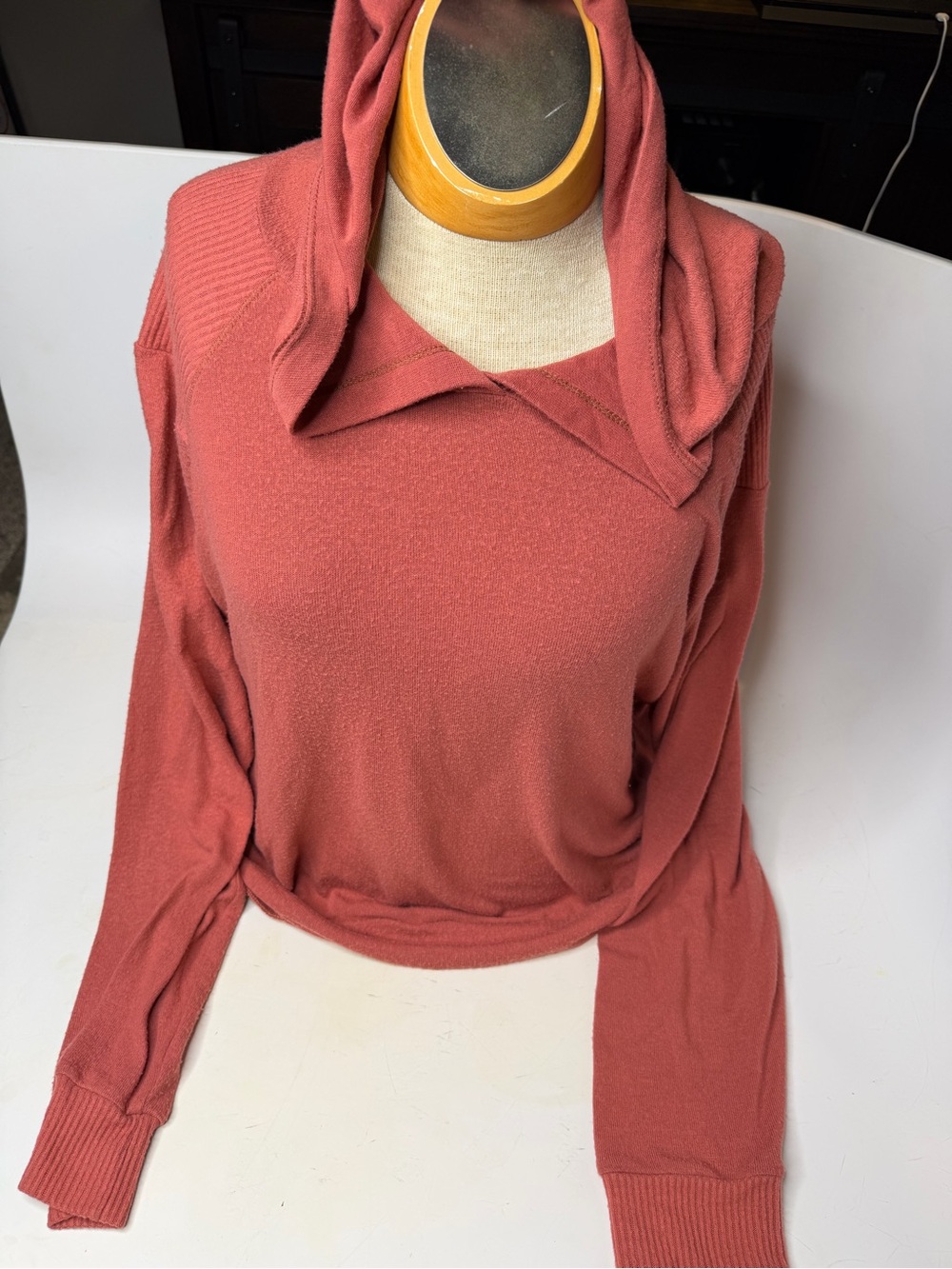 Treasure & Bond Hooded Pullover in Dusty Rose